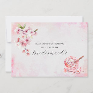 Invitación Primavera Sakura Flores y Dessert bridesmaid perso