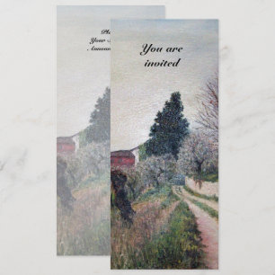 INVITACIÓN PRIMAVERA TEMPRANA EN PAISAJE DE TOSCANA