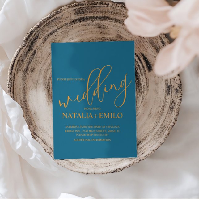 Invitación Primavera Verano Azul Naranja (Subido por el creador)