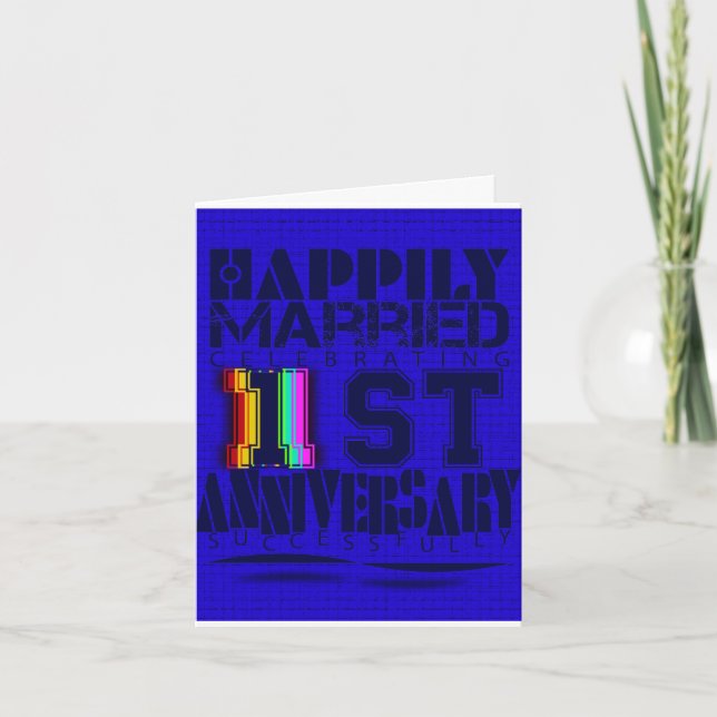 Invitación primer aniversario de boda (Anverso)