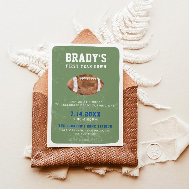 Invitación Primer Año Atrás El Fútbol | 1 Fiesta de cumpleaño (Subido por el creador)