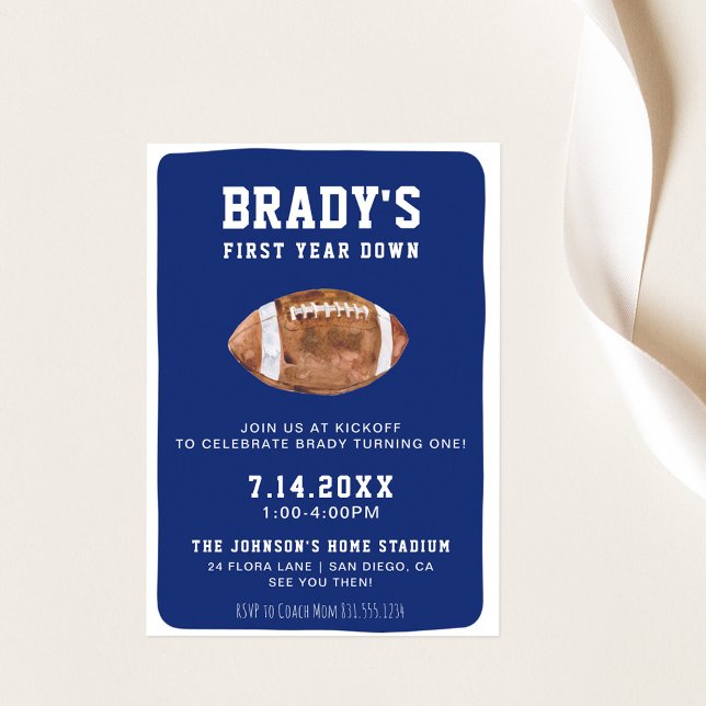 Invitación Primer Año Atrás El Fútbol | 1 Fiesta de cumpleaño (Subido por el creador)