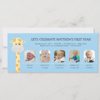 Invitación Primer año de cumpleaños de Baby Boy