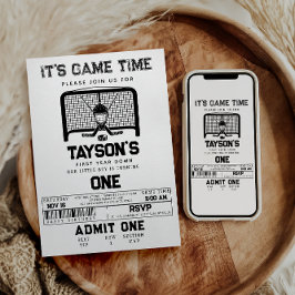 Invitación primer año de hockey primer cumpleaños