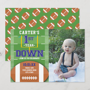 Invitación Primer año de la foto de primer cumpleaños de los 