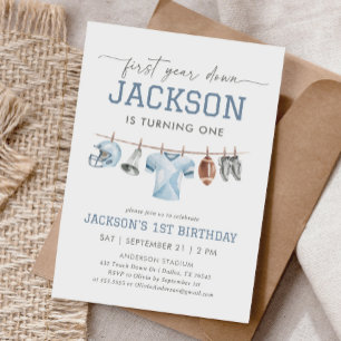 Invitación Primer año del primer cumpleaños del fútbol