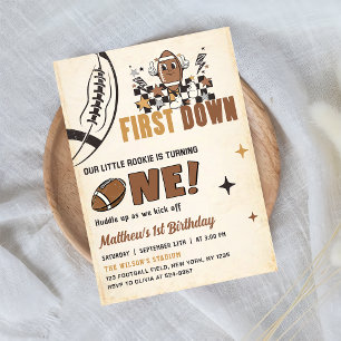 Invitación Primer año del primer cumpleaños del fútbol