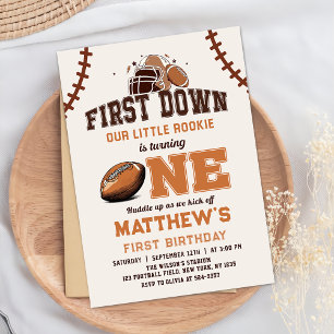 Invitación Primer año del primer cumpleaños del fútbol