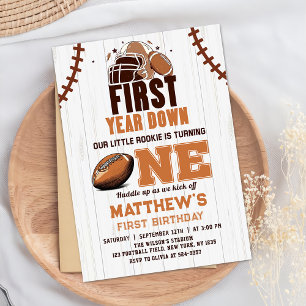 Invitación Primer año del primer cumpleaños del fútbol