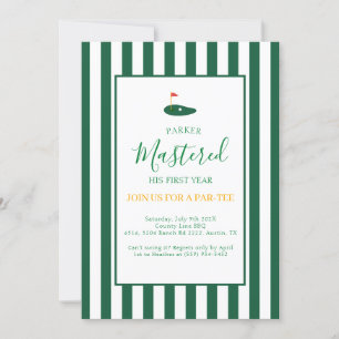 Invitación Primer año dominado, primer año, primer año, en un