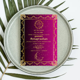 Invitación Primer bebé indio de arroz "Annaprashan"