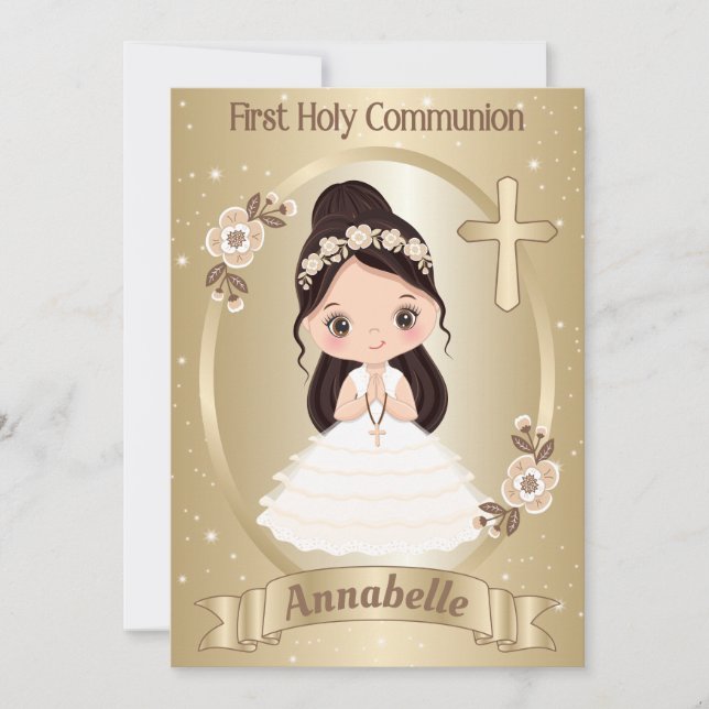 Invitación Primer Chica de la comunidad sagrada (Anverso)