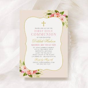 Invitación Primer Chica de la primera comunicación de la Cruz