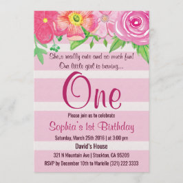 Invitación Primer chica Invitado a una fiesta de cumpleaños