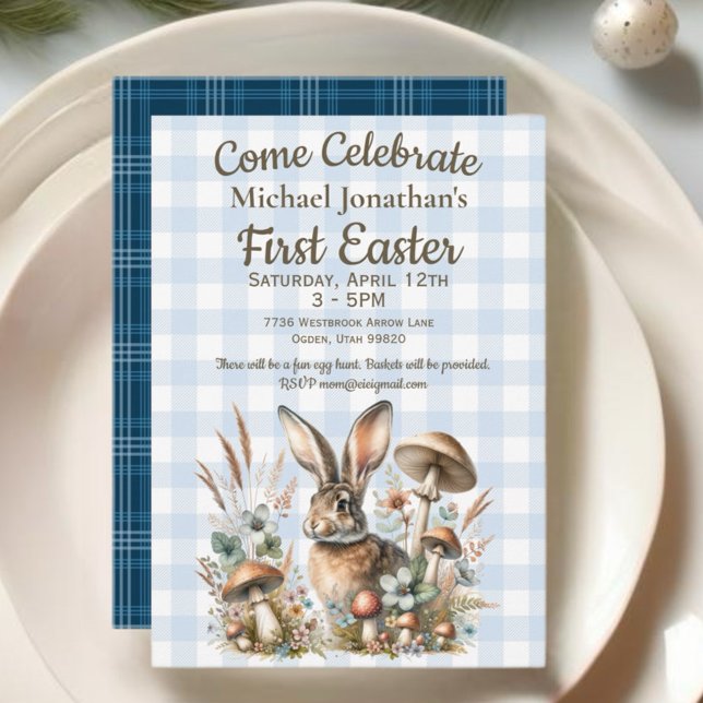 Invitación Primer conejo de Pascua Jack (Celebrate the joy of a first Easter with our adorable Jack Rabbit collection.)