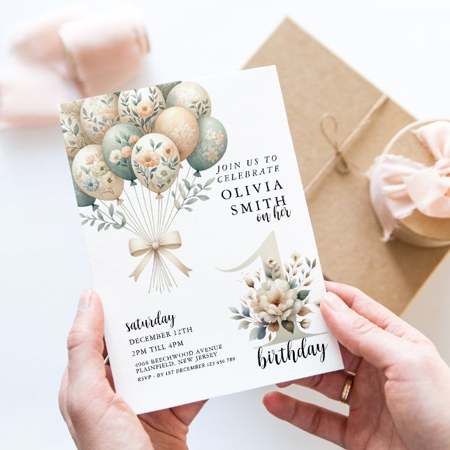 Invitación Primer cumpleaños caprichoso (Subido por el creador)