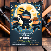 Primer cumpleaños de Act War Fight Boy Moon Ninja