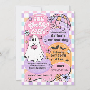 Invitación Primer cumpleaños de Babe Halloween
