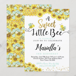 Invitación Primer cumpleaños de Bee
