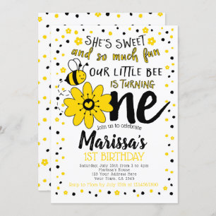 Invitación Primer cumpleaños de Bee
