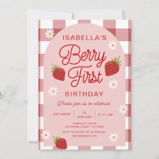 Invitación Primer cumpleaños de Berry