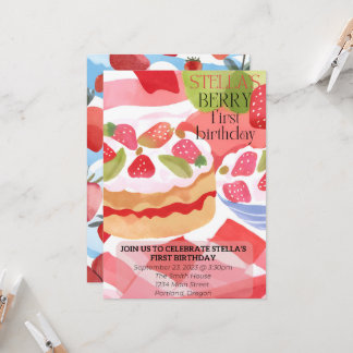 Invitación Primer cumpleaños de Berry