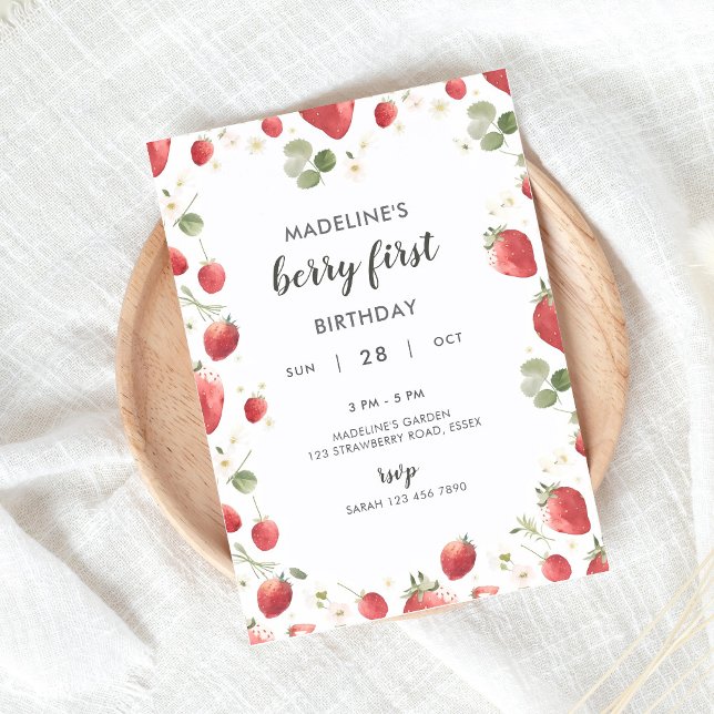 Invitación Primer cumpleaños de Berry (Subido por el creador)