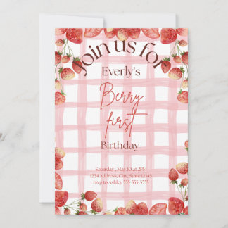Invitación Primer cumpleaños de Berry
