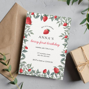 Invitación Primer cumpleaños de Berry Cumpleaños temática d