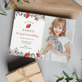 Invitación Primer cumpleaños de Berry | Foto de cumpleaños de