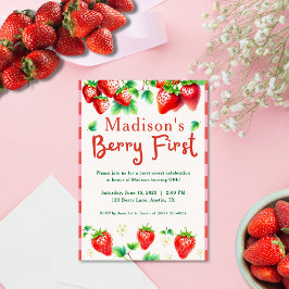 Invitación Primer cumpleaños de Berry - Primer Fiesta Chica d
