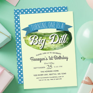 Invitación Primer cumpleaños de Big Dill Pickle Boy