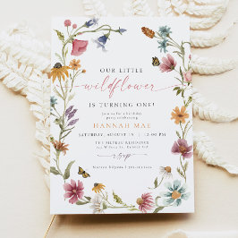 Invitación Primer cumpleaños de CAMILLA Butterfly Chica de Fl