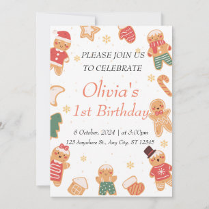 Invitación Primer cumpleaños de Cookie Monster