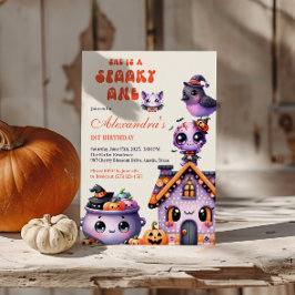 Invitación Primer cumpleaños de Cute Halloween