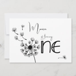 Invitación Primer cumpleaños de Dandelion