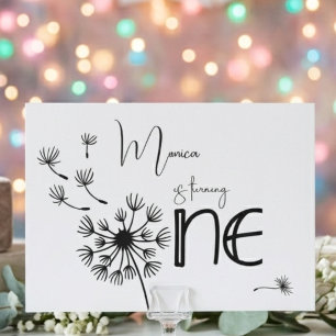 Invitación Primer cumpleaños de diente de león