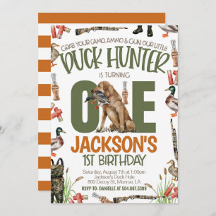 Invitación Primer cumpleaños de Duck Hunter