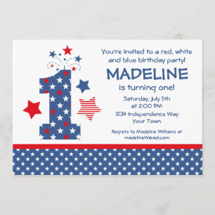 Invitación Primer cumpleaños de Firecracker