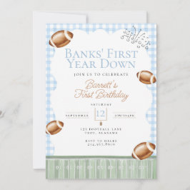 Invitación Primer cumpleaños de fútbol, Fiesta del portón tra