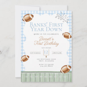 Invitación Primer cumpleaños de fútbol, Fiesta del portón tra