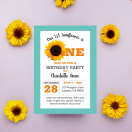 Invitación Primer cumpleaños de girasol