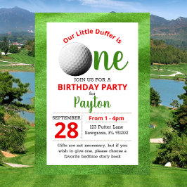Invitación Primer cumpleaños de golf