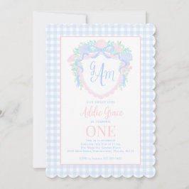 Invitación Primer cumpleaños de Grandmillennial Watercolor Es