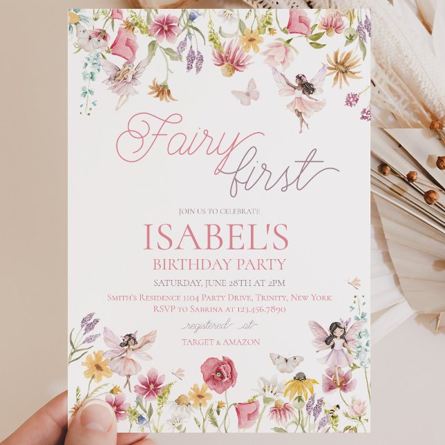 Invitación Primer Cumpleaños de Hada (Subido por el creador)