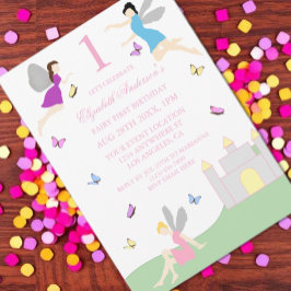 Invitación Primer cumpleaños de hada