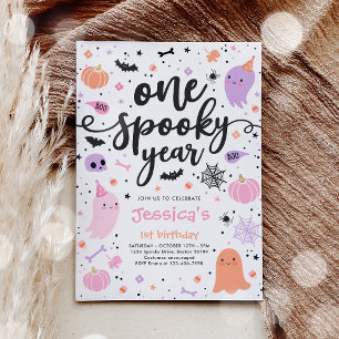 Invitación Primer cumpleaños de Halloween, año festivo