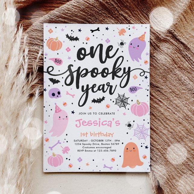 Invitación Primer cumpleaños de Halloween, año festivo (Subido por el creador)