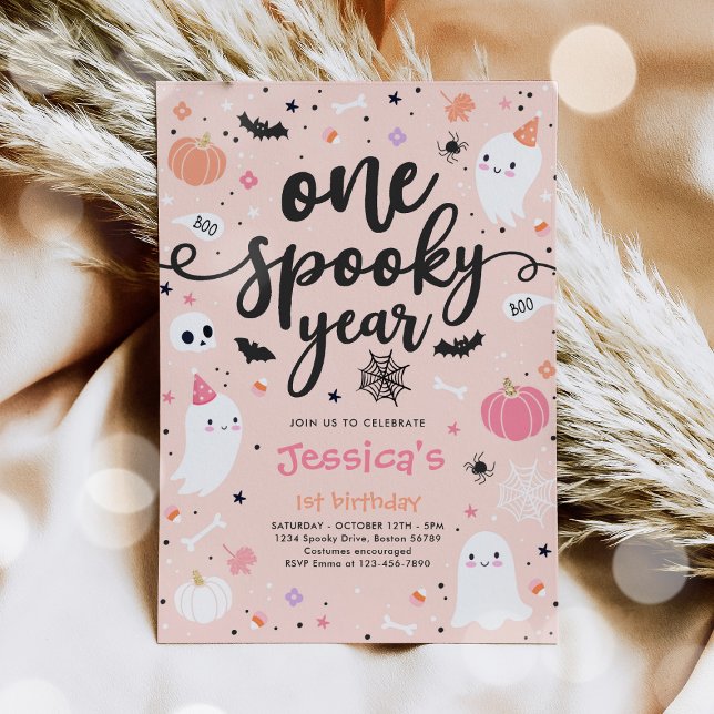 Invitación Primer cumpleaños de Halloween, año festivo (Subido por el creador)