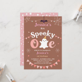 Invitación Primer cumpleaños de Halloween de personalizable e